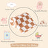 Checkered Baby Blanket, Fleece Baby Blankets, 30''x40'', Khaki, for Boys Girls