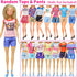Ecore Fun 39 Pcs Doll Clothes and Accessories, 3 Fashion Dresses, 10 Slip Dresses, 3 Tops, 3 Pants for 11.5 inch Dolls
