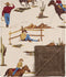 Sweet Jojo Designs Tan Brown Western Cowboy Boy Soft Baby Blanket Receiving