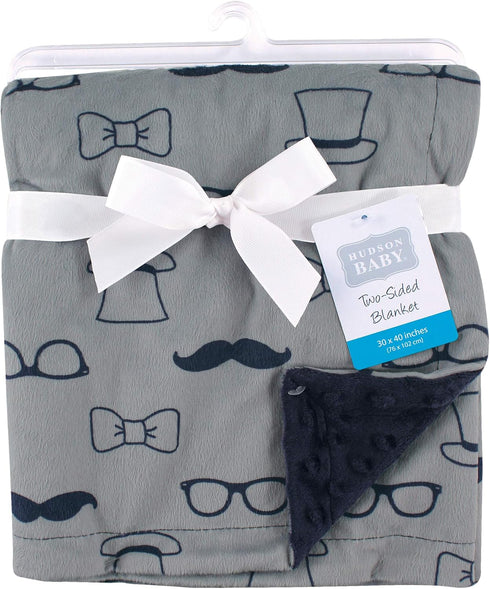 Hudson Baby Gentleman Unisex Baby Plush Mink Blanket, One Size