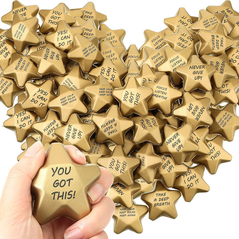 DEEKIN 72 Pieces Star Stress Balls 1.6 Inch Mini Foam Ball Stress