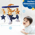 Whale Hanging Mobile - Nautical Stars and Moon Nursery Mobile for Boys - Felt Whale Gold Stars - Navy Blue Nursery