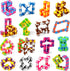 Neureyte 46 Pack 24 Links Wacky Tracks Snap and Click Fidget Toys,Fidget Snake Toy for Party Favors,Plastic Chains