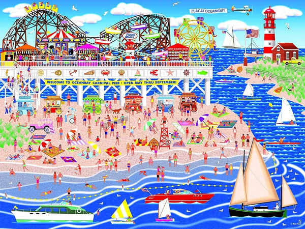 RoseArt - Home Country - 1000 Piece Oceanbay Carnival Pier Jigsaw Puzzle for Adults.