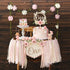 Wildflower 1st High Chair Banner Birthday Decorations For Girl Pink Flower Cake
