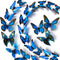 LiveGallery 72 PCS Removable 3D DIY Beautiful Butterfly Wall Decals Blue Butterflies Art Decor for Kids Bedroom