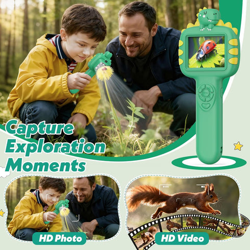 Wonovate 812, Microscope for Kids Gifts Toys Science, Mini Handheld Digital Pocket Microscope Requiring Direct Surface