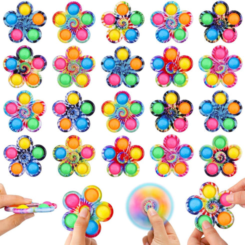 Gigilli 24 Pcs Pop Fidget Spinner Bulk Easter Basket Stuffers for Kids