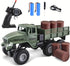 JPJCOOY RC Military Truck 6x6 Road Remote Control Car 1/16 Scale Remote