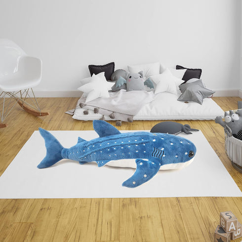 21in Whale Shark Stuffed Animal, Whale Shark Plush Toy, Kids Plush Pillows, Stuffed Blue Whale Doll