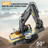 6-11 Old,11-Channel Shovel,2.4Ghz Remote Control Excavator Toy for Boys yrs RC Excavator Toy,with Metal RC Construction