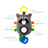 Tummy Squish 'N Play Raccoon Activity Toy- Multi-Sensory Learning Baby Toy - Stroller Toy, Car Seat Toy, Time Toy