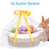 ABenkle Small Basket with Handles - Decorative Durable Rope Woven Storage Bin, Easter Baby Gift Basket