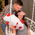 30'' Auspicious beginning Giant Mushroom Cow Plush Stuffed Animal-Cute Mushroom Cow Plush Body Pillow Plushies, Large