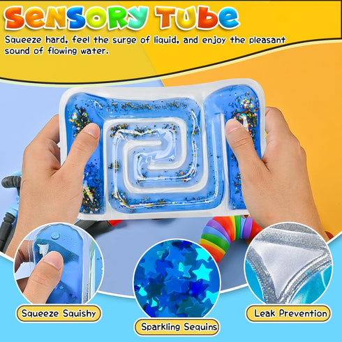 3 4 5-7, Sensory Toys for Autistic Kids, Autism Squishy Fidget Toys Slug Quiet Fidgets Classroom Calm Down Travel