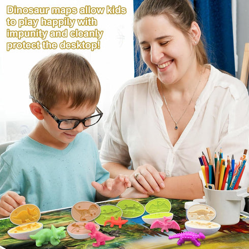 Sets 3-6, 3 4 5 6 7 8 Playdough Dinosaur Eggs for Kids Ages Dinosaur Dough Play Molds,Play Clay Accessories Dinosaur