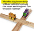 11 Pack Sets Pcs Deluxe Wooden Dog Bone Track Connector - Train Connector Pieces Compatible with All Wooden Train Track
