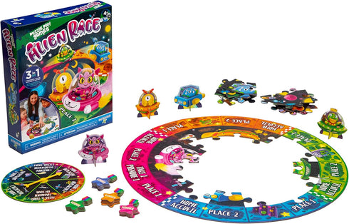 Puzzle Play Games - Alien Race Puzzle Board Game, Search and Find Space Preschool Game for Ages 4 & Up