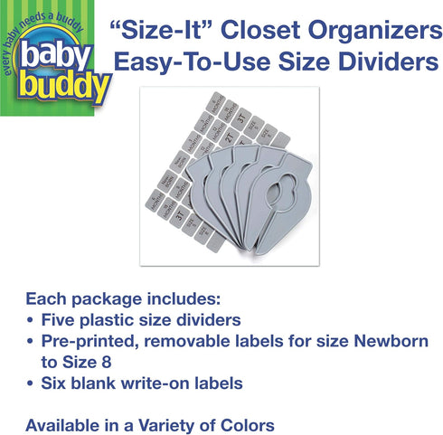 Baby Buddy Closet Organizers - Newborn Essential, Nursery Must Have, Pink, Set of 5