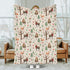 SqtmuHLuo 60x80inch Christmas Woodland Animals Baby Blanket for Boys Girls Gender Deer Bear Squirrel Tree Neutral