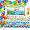 155 Pcs O Fish Ally 1 Birthday Party Decorations, Gone Fishing Balloon Garland Kit, and Cake Cupcake Topper