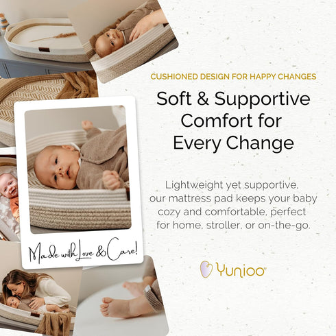 29 15 Yunioo Foldable Baby Changing Pad x - Waterproof & Ultra Soft Mattress for Diaper Changing Station - Portable