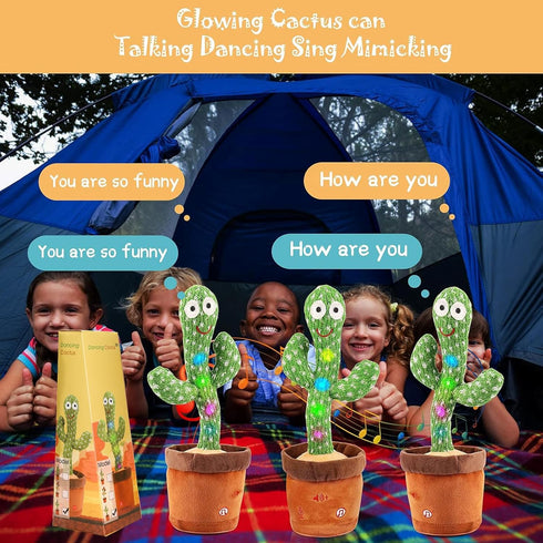 Emoin Dancing Cactus Talking Toy, Cactus Baby Toy Singing Children's Song, Mimicking Recording Educational Toy