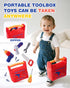 Set Hammer Jollybaby Soft Kid Tool Box Toy Inclub Drill Saw Wrench Screwdriver Screw for Baby, Montessori Preschool