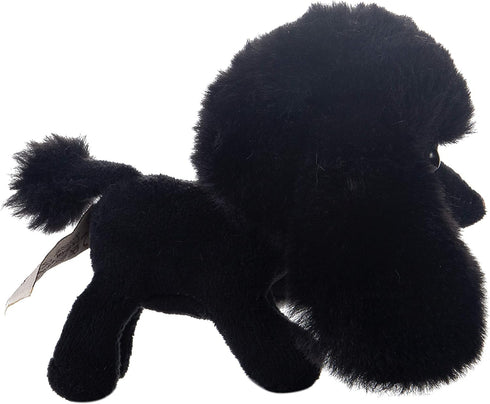 "Black Puppy Dog Stuffed Animal Poodle Plush Soft Toy - 4-Inch"