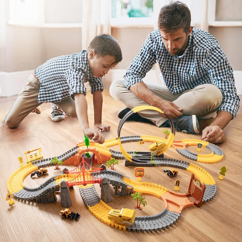 5-7, 3-5, 342Pcs Set 3 4 5 6 7+ OR OR TU Toys for Boys Race Track for Toddlers Construction Toys for Boys Kids Car
