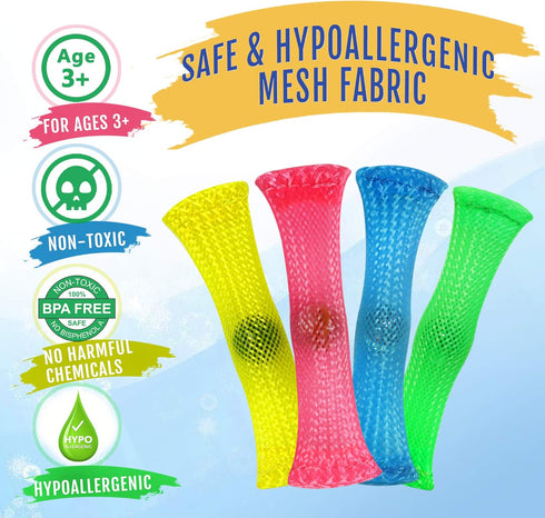 10 Novelty Place Pcs Marble Mesh Fidget Toys - Slide Push Squeeze Stress Relieve Anti-Anxiety for Adults & Kids - Mesh