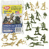 TimMee Plastic Army Men - OD Green vs Tan, 48pc Toy Soldier Figures, Made in USA