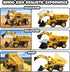 DWIRCTOYS 2-in-1 Playset 10 3-8, Construction Toy Truck with Race Track Launcher, Storage Dump Truck and Excavator