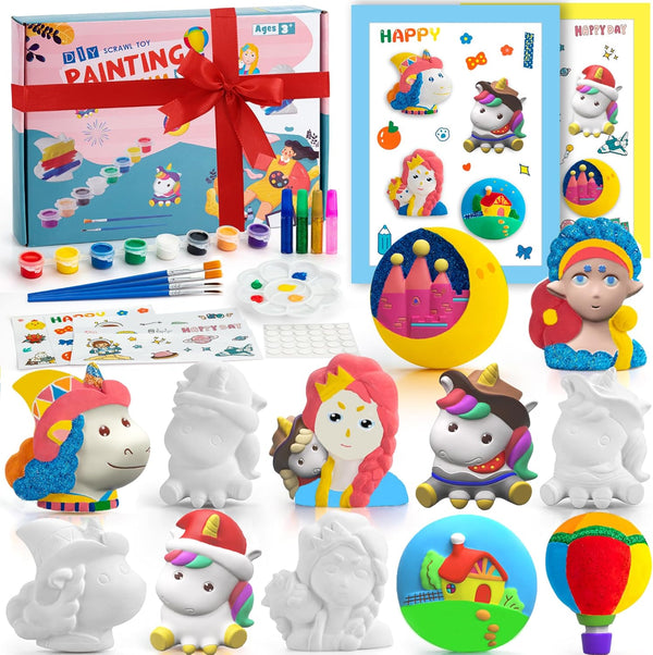 KODATEK 62 Pieces Unicorn Painting Kit, Arts and Crafts for Kids, DIY Creative Activity, Unicorn Toys Gift for Girls