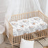 QINBEIDU 28"x52" Teddy Bears Fitted Crib Sheet Watercolor Moon Star Clouds Standard Crib Mattress Fitted Sheet Grey