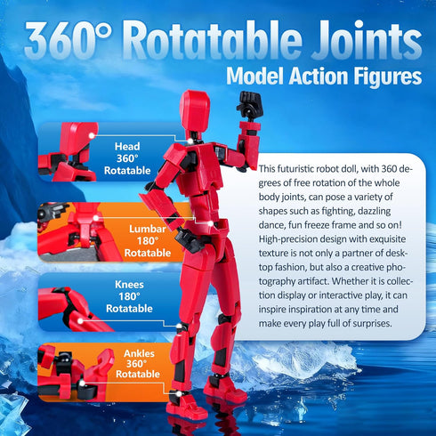 Set, 13 3D 13 Assembly Completed Action Figure Model Multi-Jointed Movable, Printed Toys, Robo Figure for Collector