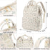 Qiwuphx Backpack Corduroy Diaper Bag for Mom, Large Capacity Travel Nappy Bag for Baby Girls & Boys with Stroller