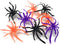 288 Bulk Halloween Spider Ring Assortment, Orange, Purple, Black, Glow-in-the-Dark Party Favors