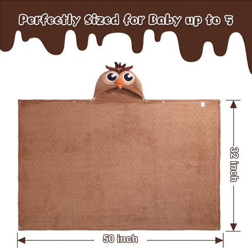 0-5 50 32 Inches Baby Hooded Towels for Boys Years,Ultra Thick Soft & Absorbent Towel for Toddler Boy, x Large Size