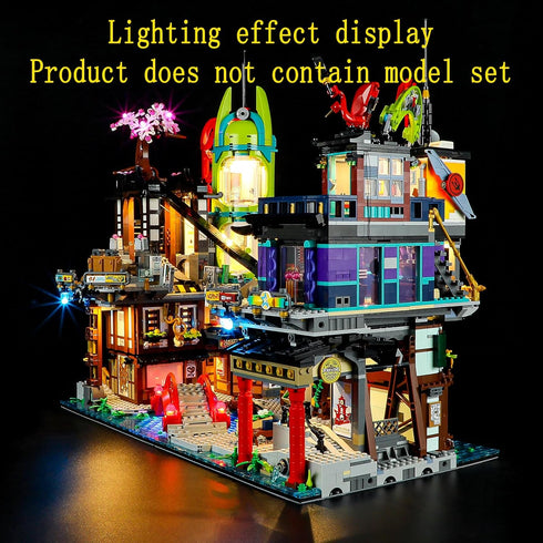 LED Light Kit for NINJAGO City Markets — Compatible with NINJAGO 71799 Model Set (Model Set Not Included)