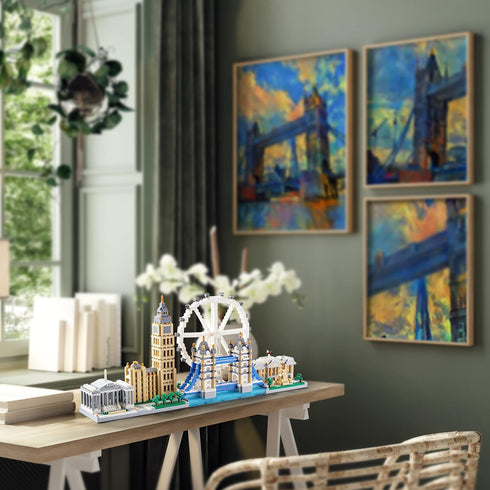 Architecture Micro Building Blocks Set, Skyline Series, London Skylines, 3430 Pieces, Mini Bricks