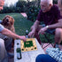 AMEROUS Shut The Box Dice Game - Classic 4 Sided Wooden Board Game for 1-4 Players, Includes 10 Dice