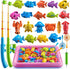 TEMI Fishing Toy for Kids 3-8 Years Old - Magnetic Fishing Pole Bath Toy for Toddlers, Summer Water Fun