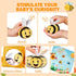 Sortnic 6-12 4 0-3 Baby Toys Months, Soft Beehive with Sensory Bees, Map Pad, Rattle, Crinkle Paper, Squeaker, Mirror