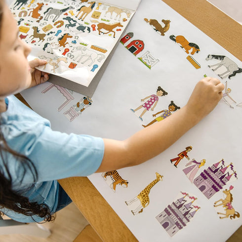 Set: 3+ Melissa & Doug Sticker Collection and Coloring Pads Princesses, Fairies, Animals, and More Kids Arts