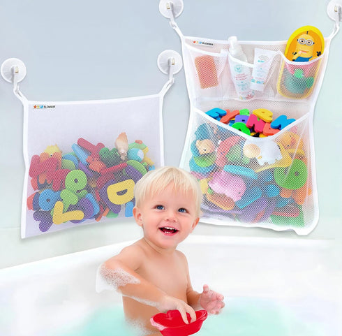 Bath Toy Storage Organizer for Bathtub Large Mesh Bath Toy Holder &