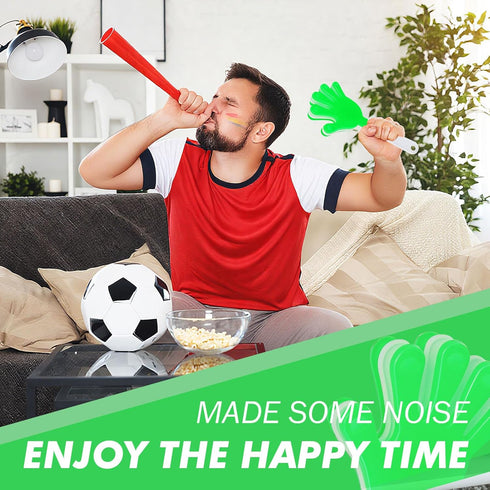 Generic 12 7.5 Inch Pieces Plastic Hand Clappers Noise Makers for Football Basketball Cheerleading Party Favors(Green