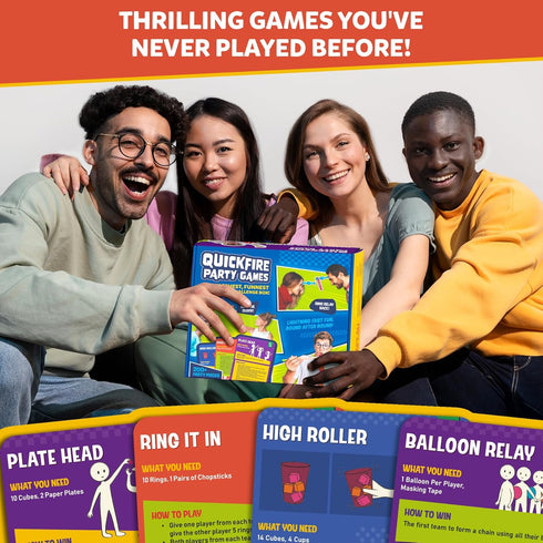 200+ One Minute Party Games - Pieces, Fast-Paced & Hilarious Group Games for Kids, Teens & Adults, Fun for Game Nights