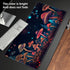 TCG Playmat Board Game Mat, Plus 50 Pcs Card Sleeves, 24 x 14 Neon Mushroom Game Mousepad with Soft Surface