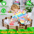 18pcs Oriate Farm Animals Fences Magnetic Tiles, Magnet Fencing Compatible Garden Farming Zoo Dinosaur, Kids Magnetic